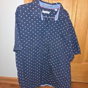 Tommy Bahama short sleeved Blue button down shirt - XLG